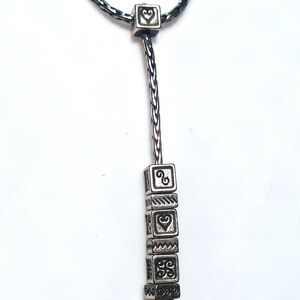 Brighton -  Retired Design, Lariat Style Necklace - Heart Block Design